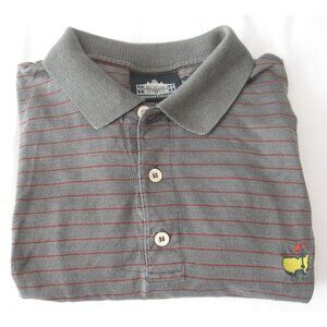 Masters Clubhouse Collection Polo Shirt Stripe Men Sz L (MT05) Made in Italy